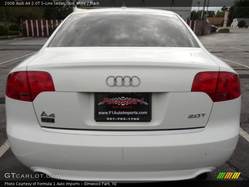 Ibis White / Black 2008 Audi A4 2.0T S-Line Sedan