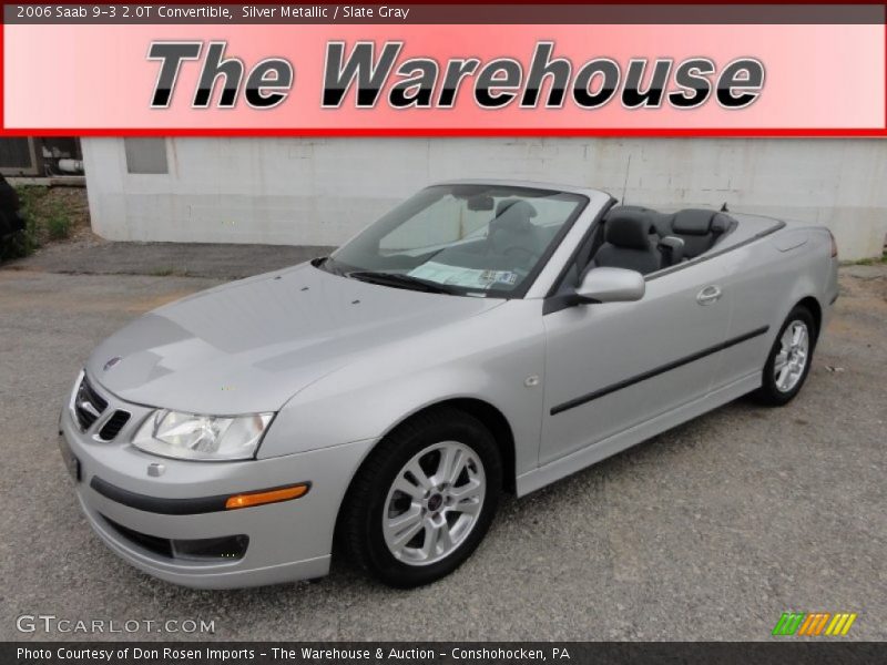 Silver Metallic / Slate Gray 2006 Saab 9-3 2.0T Convertible