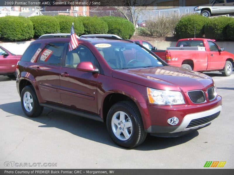 Sonoma Red Metallic / Sand 2009 Pontiac Torrent AWD