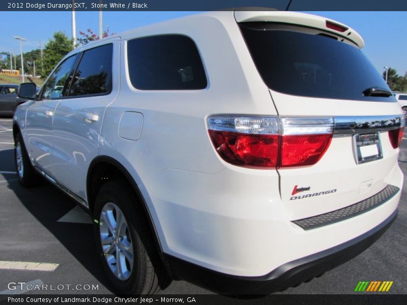 Stone White / Black 2012 Dodge Durango SXT