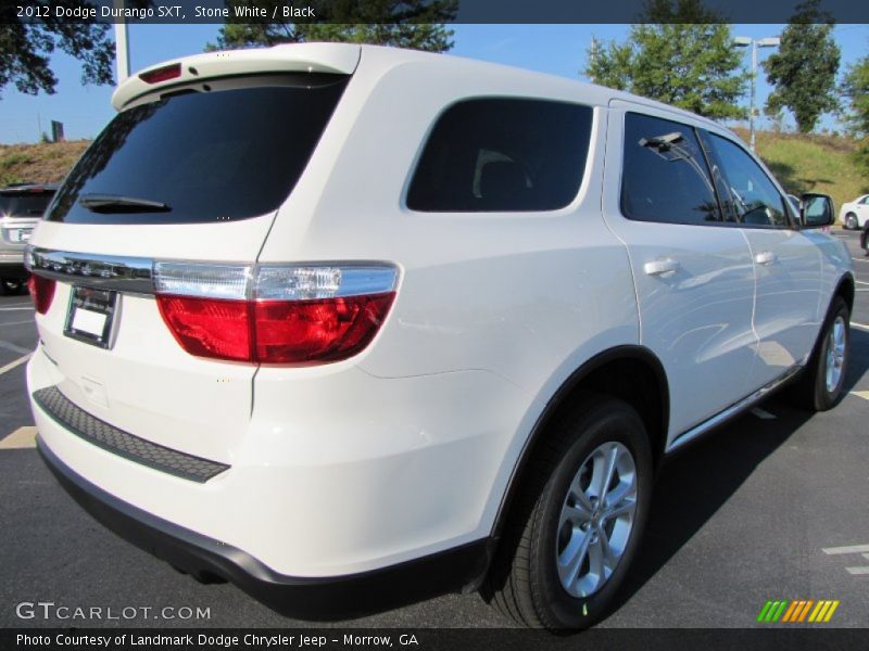 Stone White / Black 2012 Dodge Durango SXT
