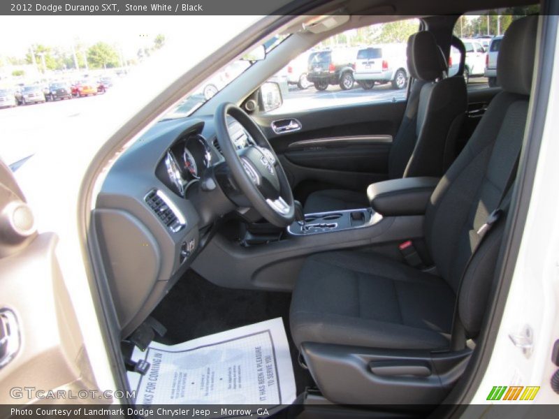 Stone White / Black 2012 Dodge Durango SXT