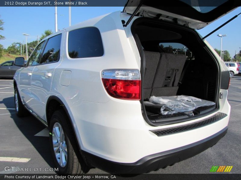 Stone White / Black 2012 Dodge Durango SXT