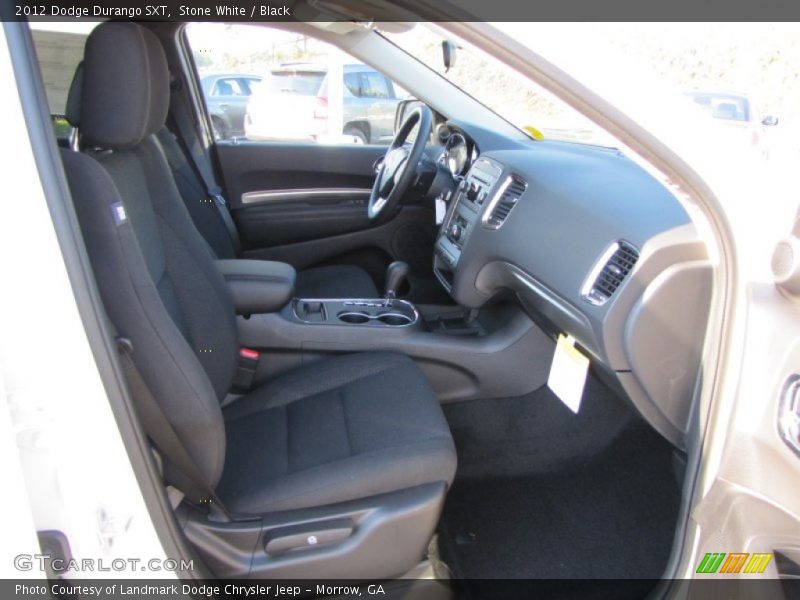 Stone White / Black 2012 Dodge Durango SXT