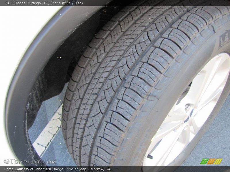 Stone White / Black 2012 Dodge Durango SXT