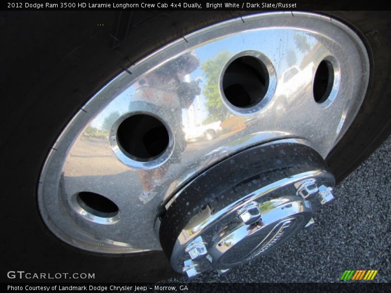 Bright White / Dark Slate/Russet 2012 Dodge Ram 3500 HD Laramie Longhorn Crew Cab 4x4 Dually