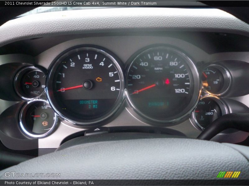 Summit White / Dark Titanium 2011 Chevrolet Silverado 2500HD LS Crew Cab 4x4