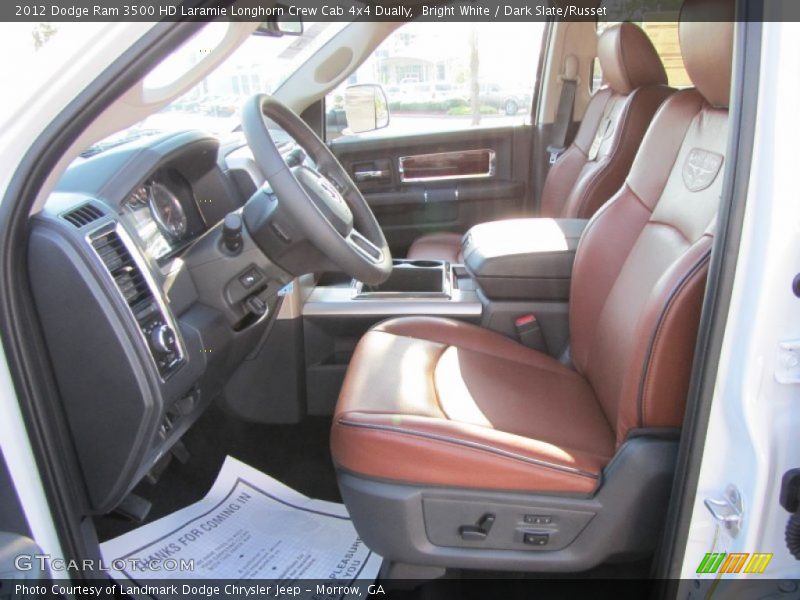  2012 Ram 3500 HD Laramie Longhorn Crew Cab 4x4 Dually Dark Slate/Russet Interior