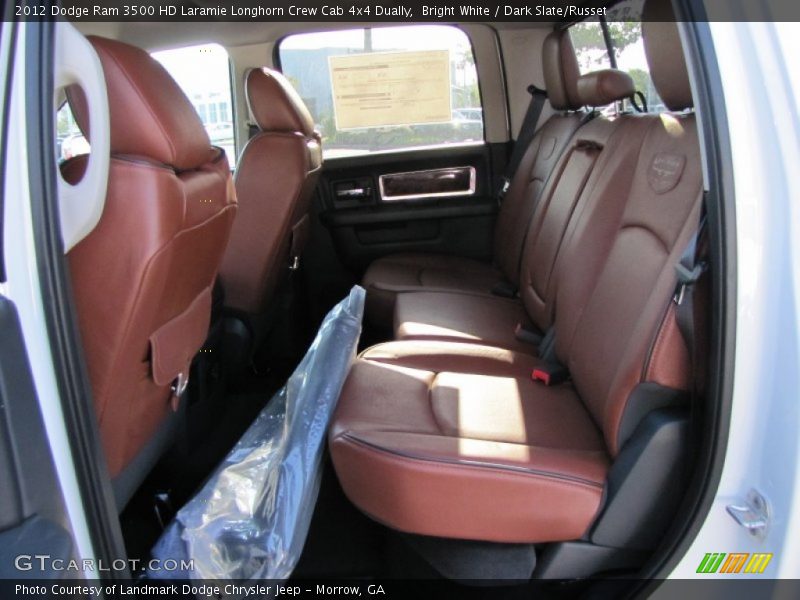  2012 Ram 3500 HD Laramie Longhorn Crew Cab 4x4 Dually Dark Slate/Russet Interior