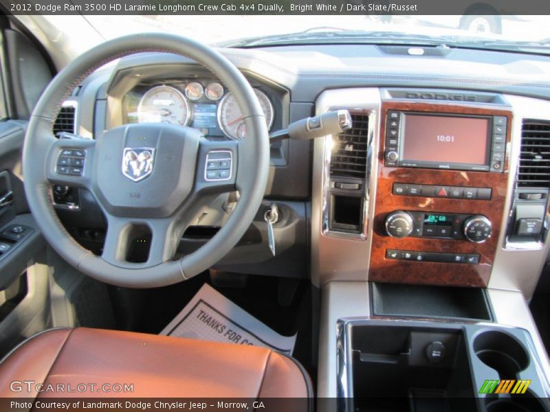 Dashboard of 2012 Ram 3500 HD Laramie Longhorn Crew Cab 4x4 Dually