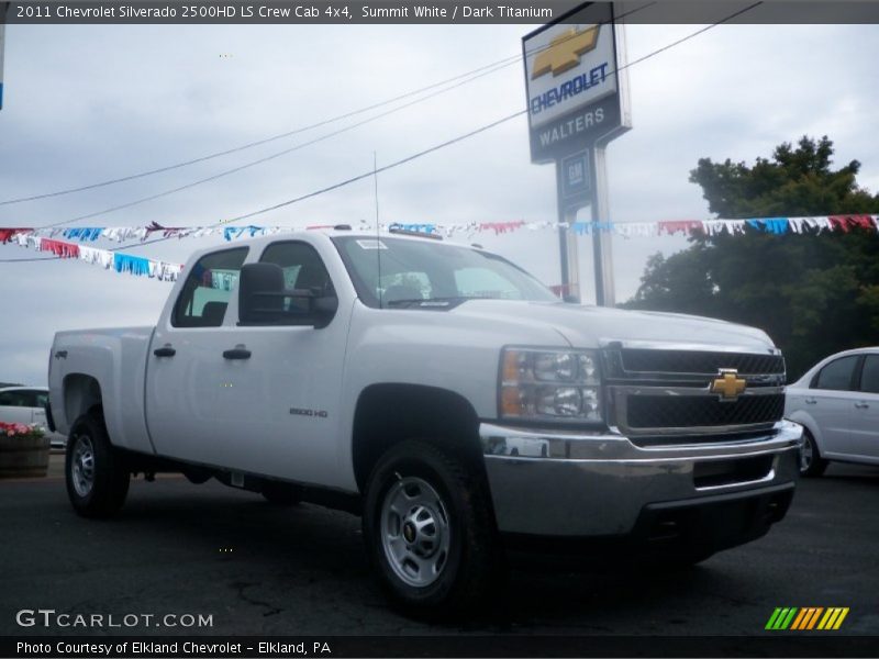 Summit White / Dark Titanium 2011 Chevrolet Silverado 2500HD LS Crew Cab 4x4
