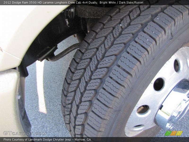 Bright White / Dark Slate/Russet 2012 Dodge Ram 3500 HD Laramie Longhorn Crew Cab 4x4 Dually