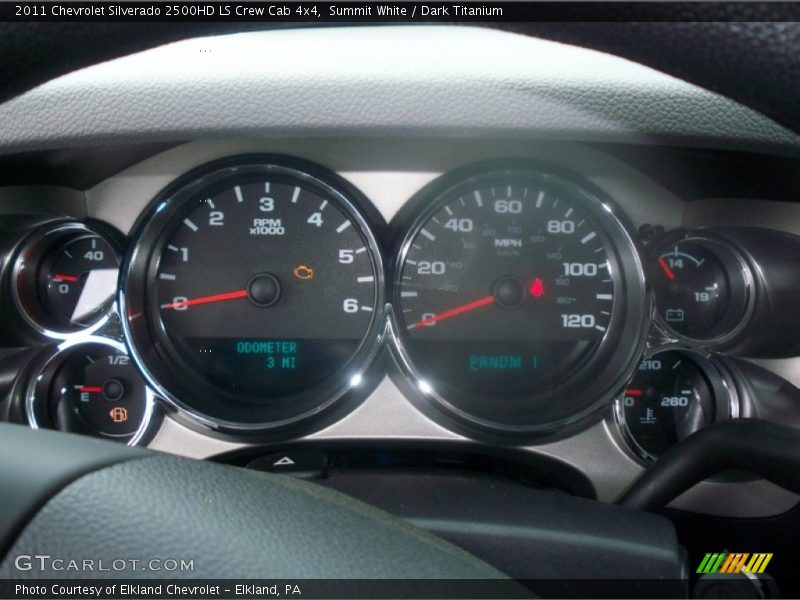 Summit White / Dark Titanium 2011 Chevrolet Silverado 2500HD LS Crew Cab 4x4