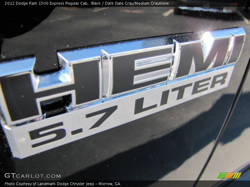 Black / Dark Slate Gray/Medium Graystone 2012 Dodge Ram 1500 Express Regular Cab