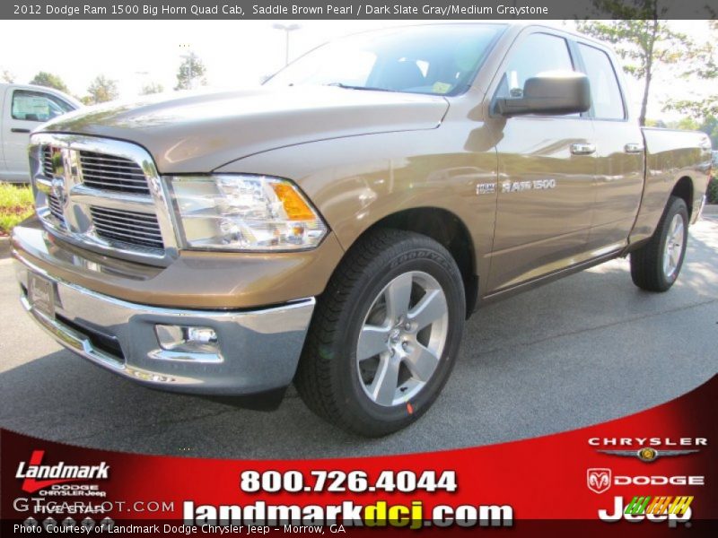 Saddle Brown Pearl / Dark Slate Gray/Medium Graystone 2012 Dodge Ram 1500 Big Horn Quad Cab