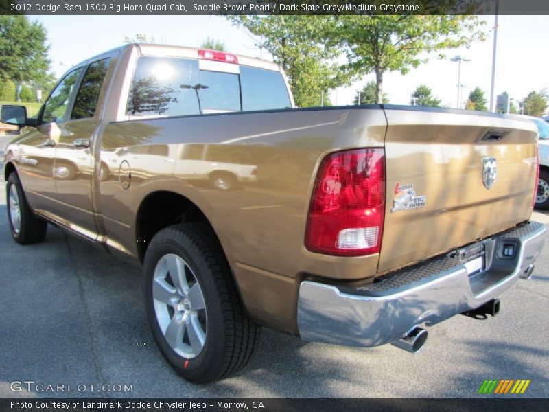 Saddle Brown Pearl / Dark Slate Gray/Medium Graystone 2012 Dodge Ram 1500 Big Horn Quad Cab