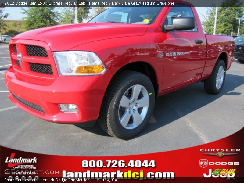 Flame Red / Dark Slate Gray/Medium Graystone 2012 Dodge Ram 1500 Express Regular Cab