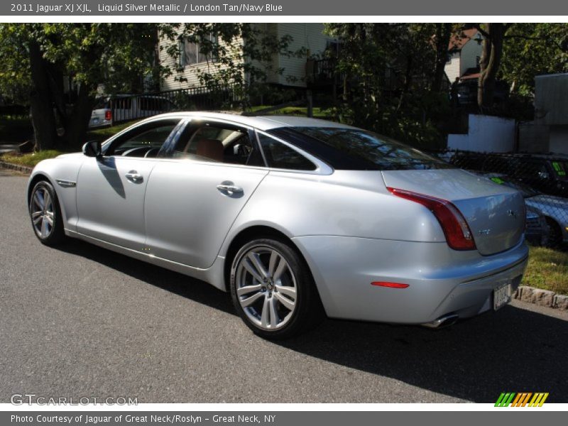 Liquid Silver Metallic / London Tan/Navy Blue 2011 Jaguar XJ XJL