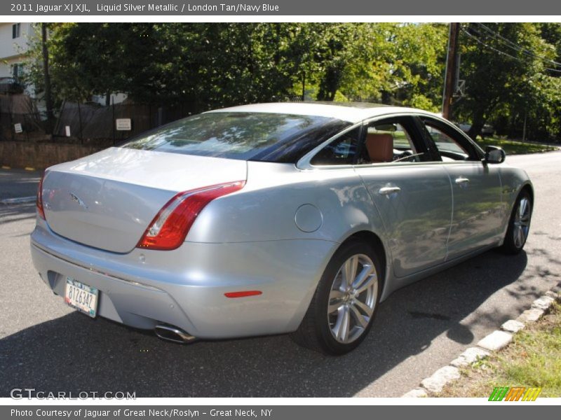 Liquid Silver Metallic / London Tan/Navy Blue 2011 Jaguar XJ XJL