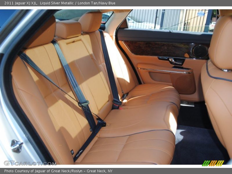 Liquid Silver Metallic / London Tan/Navy Blue 2011 Jaguar XJ XJL