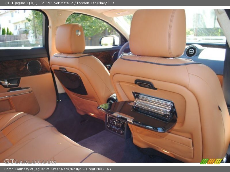 Liquid Silver Metallic / London Tan/Navy Blue 2011 Jaguar XJ XJL