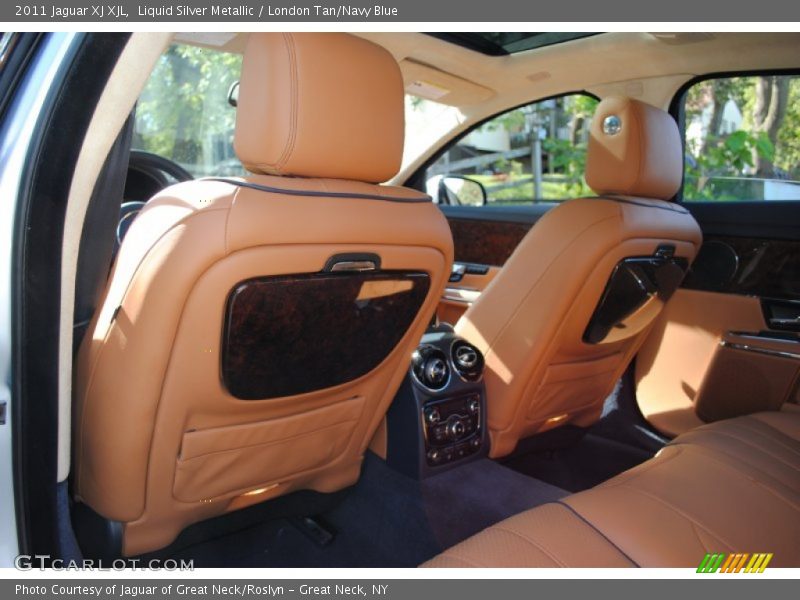 Liquid Silver Metallic / London Tan/Navy Blue 2011 Jaguar XJ XJL
