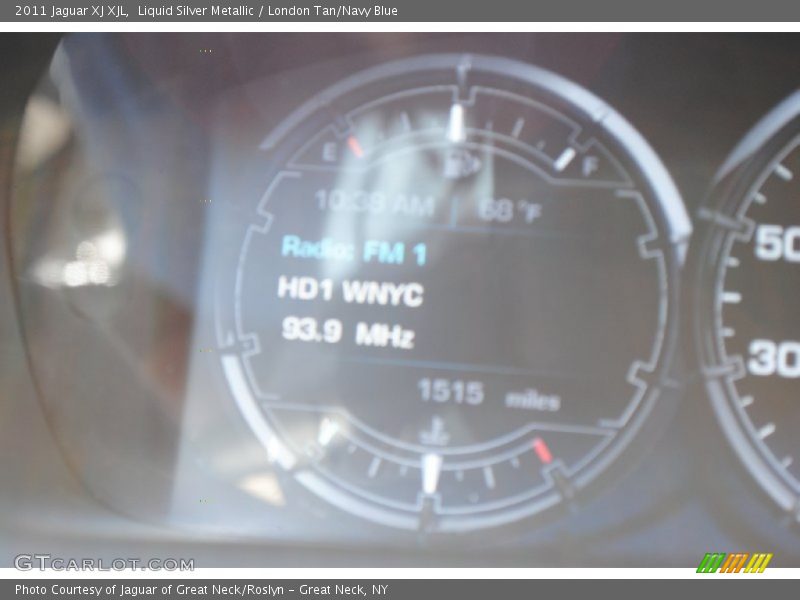 Liquid Silver Metallic / London Tan/Navy Blue 2011 Jaguar XJ XJL