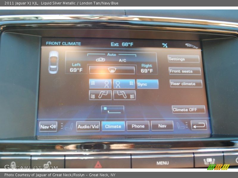Liquid Silver Metallic / London Tan/Navy Blue 2011 Jaguar XJ XJL
