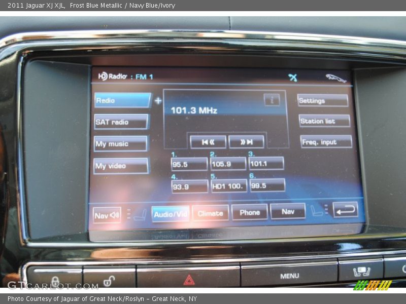Frost Blue Metallic / Navy Blue/Ivory 2011 Jaguar XJ XJL