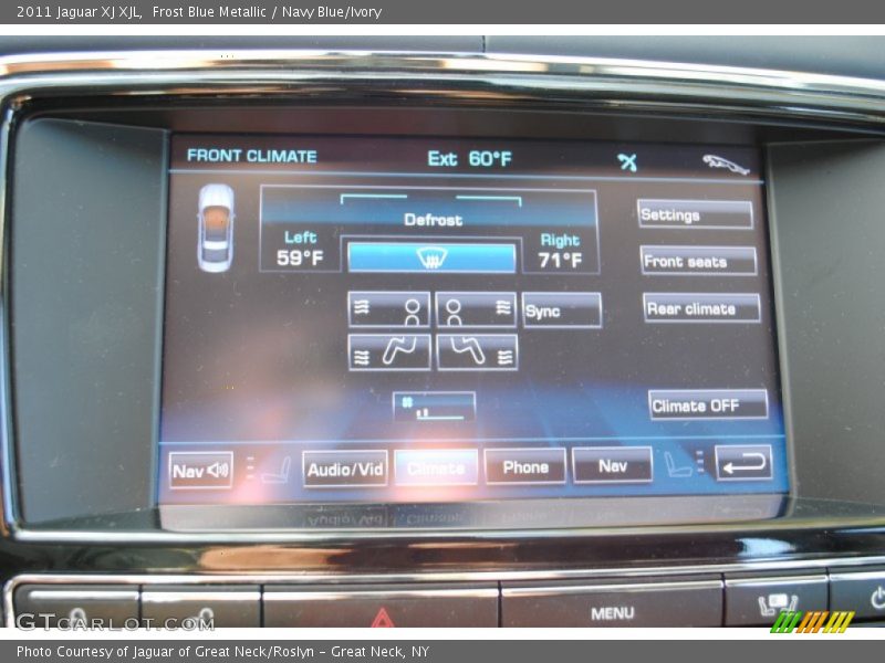 Frost Blue Metallic / Navy Blue/Ivory 2011 Jaguar XJ XJL
