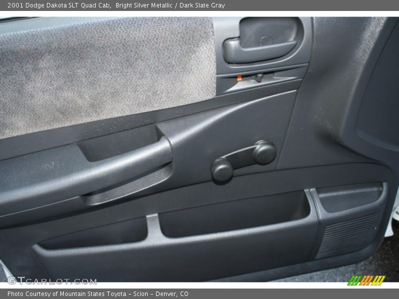 Bright Silver Metallic / Dark Slate Gray 2001 Dodge Dakota SLT Quad Cab