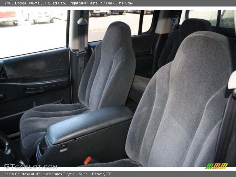 Bright Silver Metallic / Dark Slate Gray 2001 Dodge Dakota SLT Quad Cab