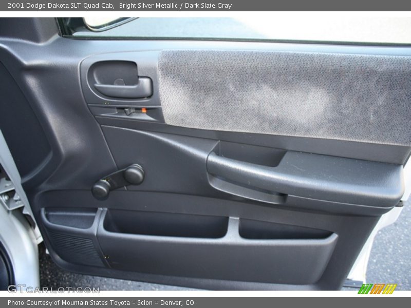 Bright Silver Metallic / Dark Slate Gray 2001 Dodge Dakota SLT Quad Cab