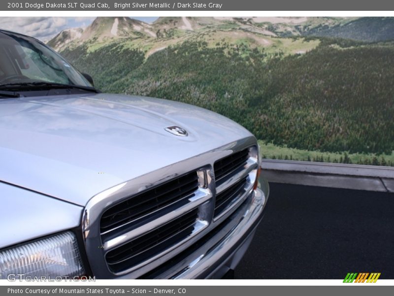 Bright Silver Metallic / Dark Slate Gray 2001 Dodge Dakota SLT Quad Cab