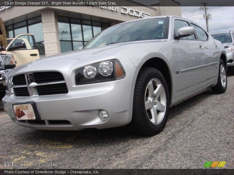 Bright Silver Metallic / Dark Slate Gray 2010 Dodge Charger SXT