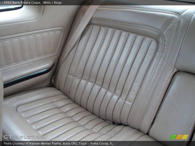 White / Beige 1991 Buick Riviera Coupe