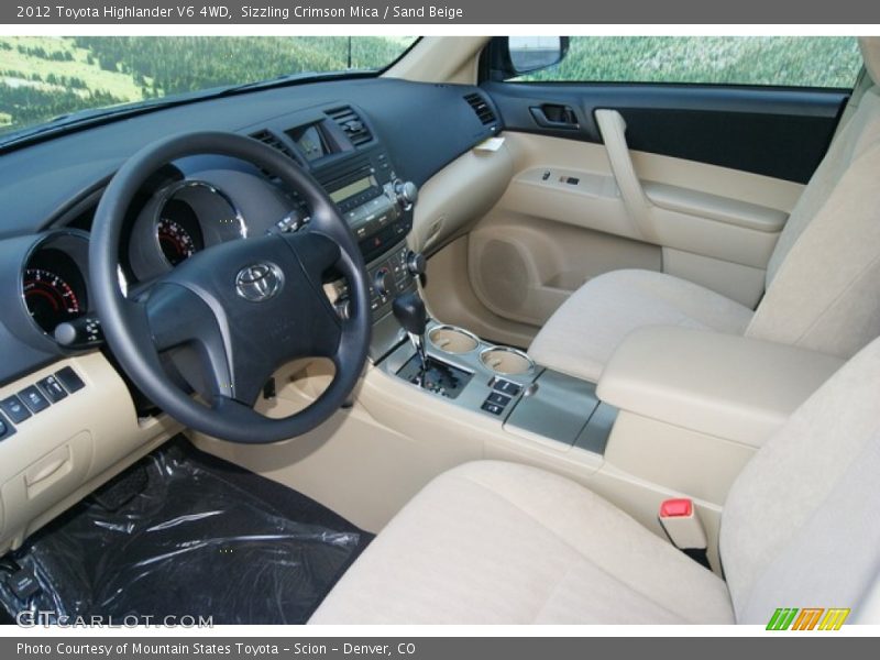  2012 Highlander V6 4WD Sand Beige Interior