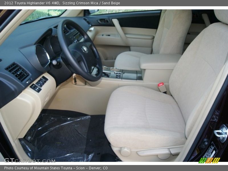  2012 Highlander V6 4WD Sand Beige Interior