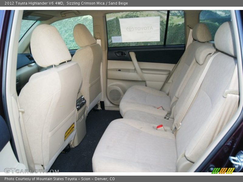  2012 Highlander V6 4WD Sand Beige Interior