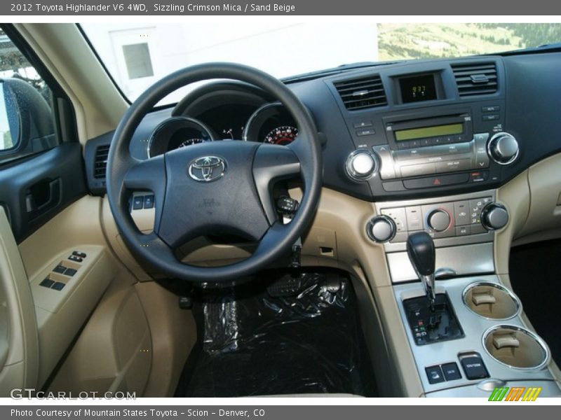 Sizzling Crimson Mica / Sand Beige 2012 Toyota Highlander V6 4WD