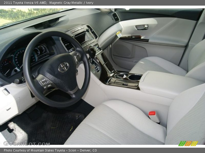Magnetic Gray Metallic / Ivory 2011 Toyota Venza V6 AWD