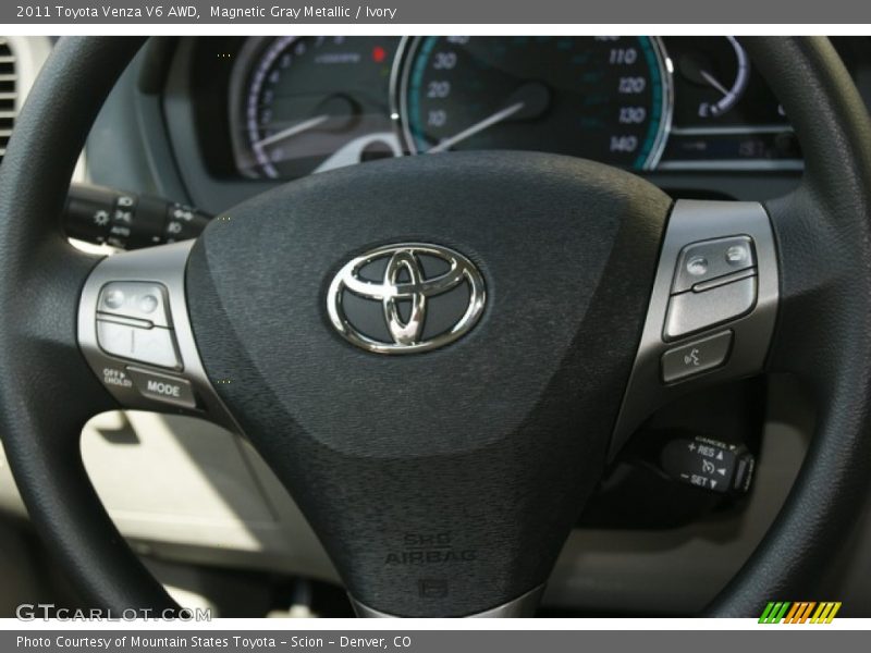 Magnetic Gray Metallic / Ivory 2011 Toyota Venza V6 AWD
