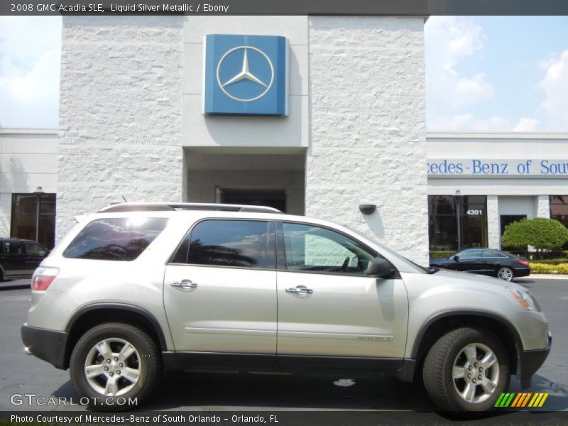 Liquid Silver Metallic / Ebony 2008 GMC Acadia SLE