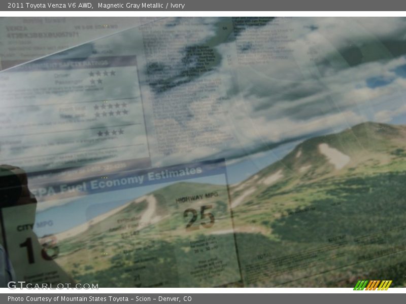 Magnetic Gray Metallic / Ivory 2011 Toyota Venza V6 AWD