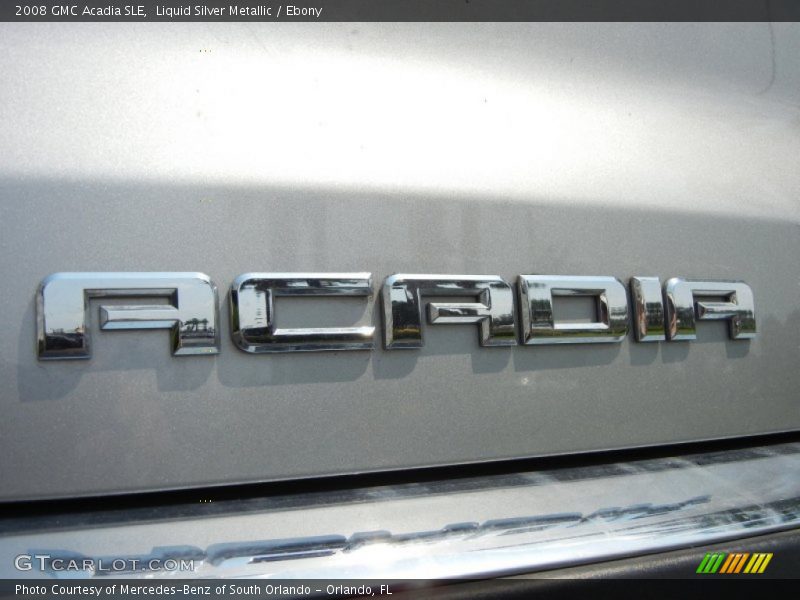 Liquid Silver Metallic / Ebony 2008 GMC Acadia SLE