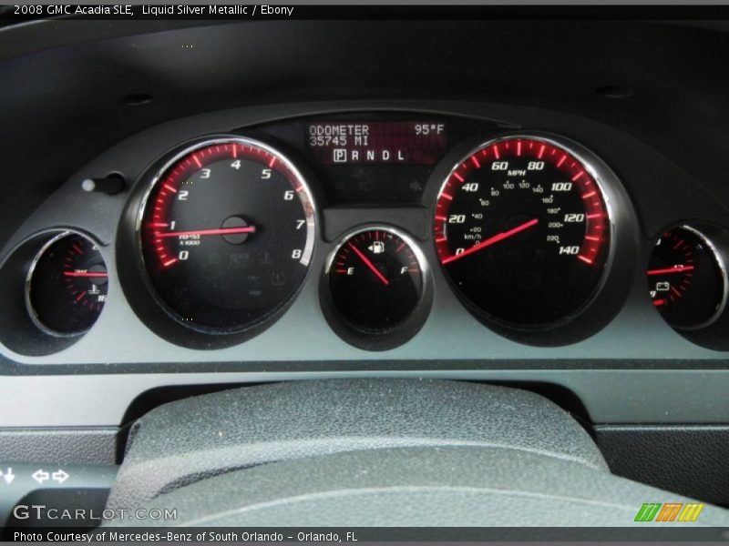 Liquid Silver Metallic / Ebony 2008 GMC Acadia SLE