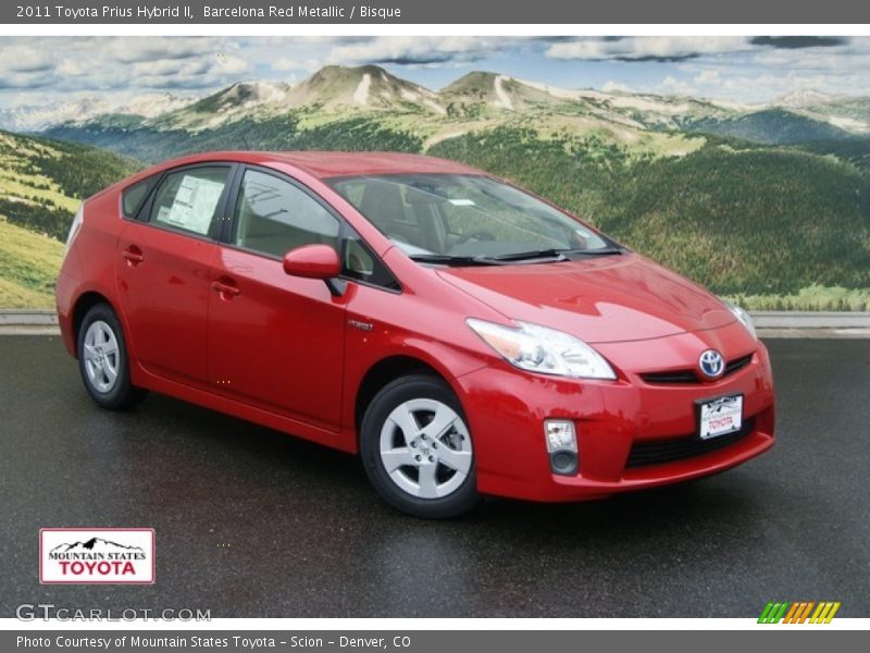 Barcelona Red Metallic / Bisque 2011 Toyota Prius Hybrid II