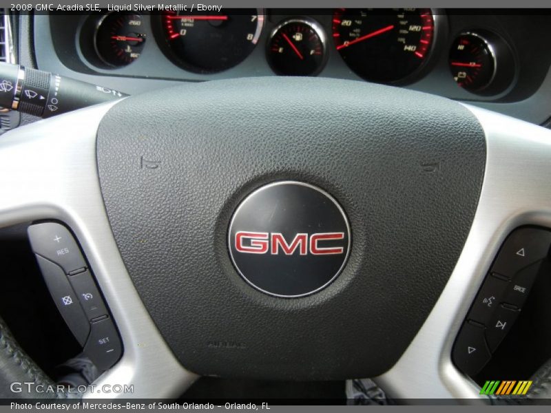 Liquid Silver Metallic / Ebony 2008 GMC Acadia SLE