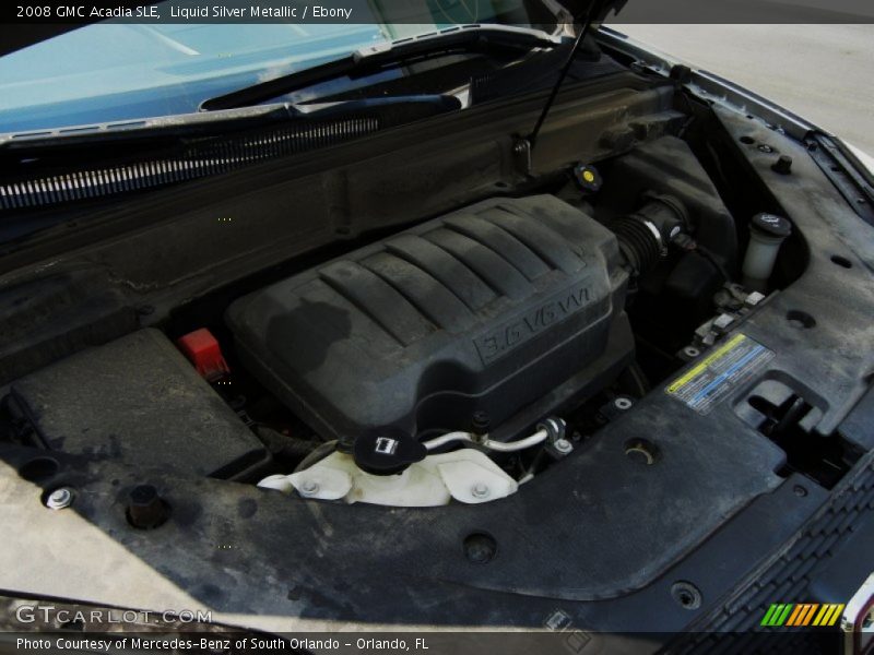 Liquid Silver Metallic / Ebony 2008 GMC Acadia SLE