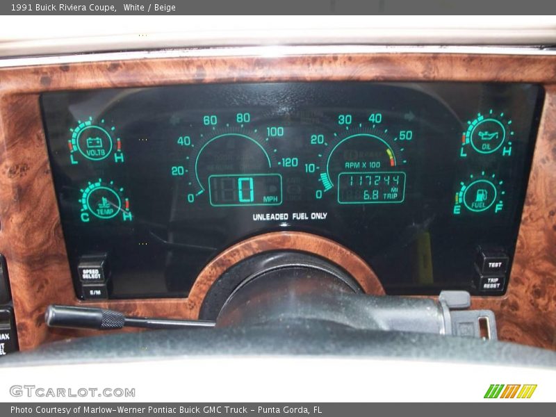 White / Beige 1991 Buick Riviera Coupe